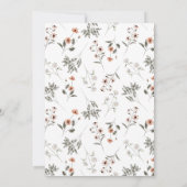 Boho Wildflower Vrijgezellenfeest Kaart (Achterkant)