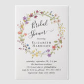 Boho Wildflower Vrijgezellenfeest Vellum Uitnodigingen (Voorkant)