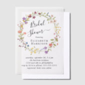 Boho Wildflower Vrijgezellenfeest Vellum Uitnodigingen (Offset)