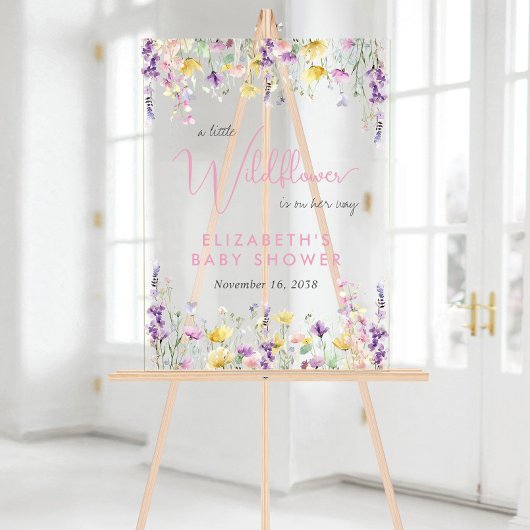Boho Wildflower Watercolor Baby Shower Welcome