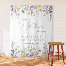Boho Wildflower Watercolor Baby Shower Welkom