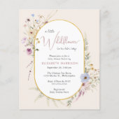 Boho Wildflower Waterverf Baby Meisje Douche Invit (Voorkant)