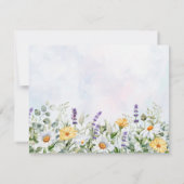 Boho Wildflower Waterverf Personaliseer bruiloft Save The Date (Achterkant)