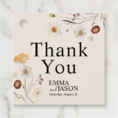 Boho Wildflower Weddenschap Dank je Labels (Voorkant)