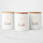 Boho Wildflower Wedding Candle Label Voedselcontainer Etiket (Flessen)