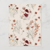 Boho Wildflower Wedding Details Informatiekaartje (Achterkant)