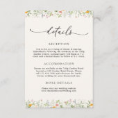 Boho Wildflower Wedding Details Kaart (Voorkant)
