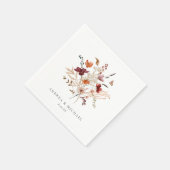 Boho Wildflower Wedding Herfst Floral Servet (Hoek)