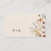 Boho Wildflower Wedding Informatiekaartje (Achterkant)