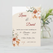 Boho Wildflower Wedding Invitation (Debout devant)