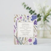 Boho Wildflower Wedding Invitation Kaart (Staand voorkant)