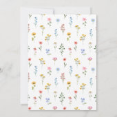 Boho Wildflower Wedding Invitation Kaart (Achterkant)