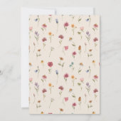 Boho Wildflower Wedding Invitation Kaart (Achterkant)