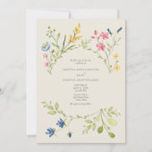 Boho Wildflower Wedding Kaart (Voorkant)