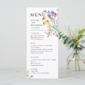 Boho Wildflower Wedding Menu (Staand voorkant)
