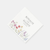 Boho Wildflower Wedding Napkins Servet (Hoek)