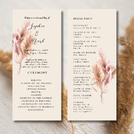 Boho Wildflower Wedding Program  Programma