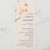 Boho Wildflower Wedding Programme Programma (Voorkant)