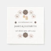 Boho Wildflower Wedding Servet (Voorkant)