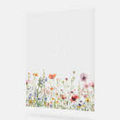 Boho Wildflower Wedding Welcome Acryl Bord (Hoek)