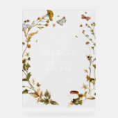 Boho Wildflower | Welkom Bruiloftsshower Herfst Acryl Bord (Voorkant)