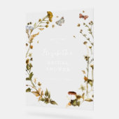 Boho Wildflower | Welkom Bruiloftsshower Herfst Acryl Bord (Hoek)