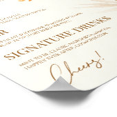 Boho Wildflower Wild Flower Wedding Bar Teken Poster (Hoek)