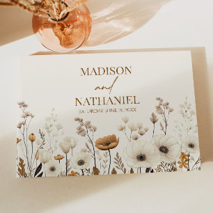 Boho Wildflower Wilde Bloem Bloemen Tuin Bruiloft Gastenboek