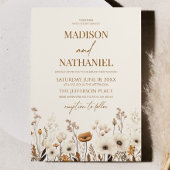 Boho Wildflower Wilde Bloem Bloemen Tuin Bruiloft Kaart