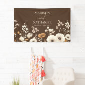 Boho Wildflower Wilde Bloem Bloemen Tuin Bruiloft Spandoek (Insitu)