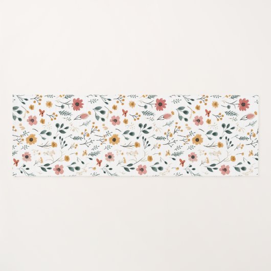 Boho Wildflower Yogamat (Voorkant (horizontaal))