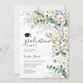 Boho Wildflowers 3 foto's  Afstuderen Kaart (Voorkant)