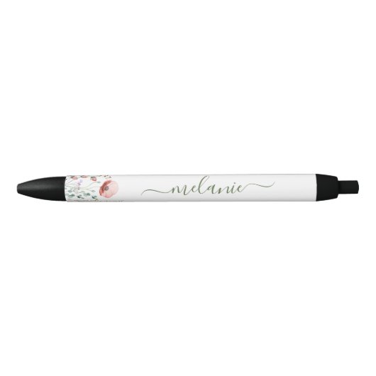 Boho Wildflowers aangepaste script naam pen (Voorkant)