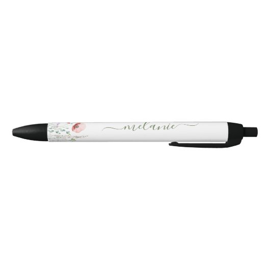 Boho Wildflowers aangepaste script naam pen (Bodem)