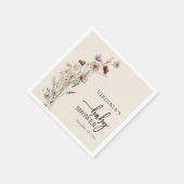 Boho Wildflowers Baby shower Servet (Hoek)