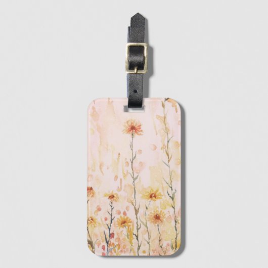 Boho  Wildflowers Bagagelabel (Voorkant (verticaal))