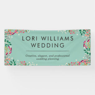 Boho Wildflowers - Bedrijfsnaam Spandoek