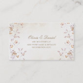 Boho Wildflowers Huwelijksregister Invoegen Kaart (Voorkant)