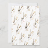 Boho Wildflowers Journey begint Baby shower Kaart (Achterkant)