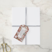 Boho Wildflowers Terracotta Prijs Label Cadeaulabel (Met Touw)