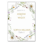 Boho Wildflowers Trouwkaart Kaart (Voorkant)