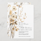 Boho Wildflowers Vrijgezellenfeest Kaart (Voorkant / Achterkant)