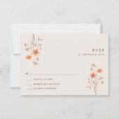 Boho Wildlfower Mariage extérieur rustique RSVP (Devant)
