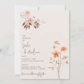 Boho Wildlfower Rustic Outdoor Faire-part de maria (Devant)