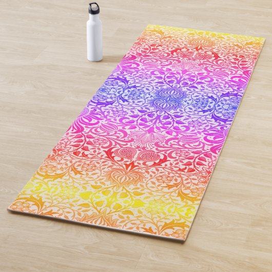 Boho  William Morris Pattern Rainbow Yogamat (In situ)