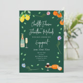 Boho Wine and Cheese Engagement Party Kaart (Staand voorkant)