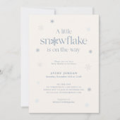 Boho Winter Baby shower | Snowflake Wonderland Kaart (Voorkant)