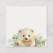 Boho Winter Bear Baby shower Cartes de conseil (Dos)