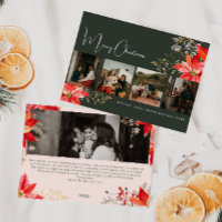 Boho Winter Bloemen Vrolijk Kerstfeest Vijf Foto