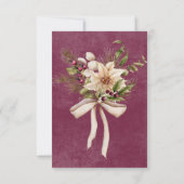 Boho Winter groen Boughs Bourgogne Save The Date (Achterkant)